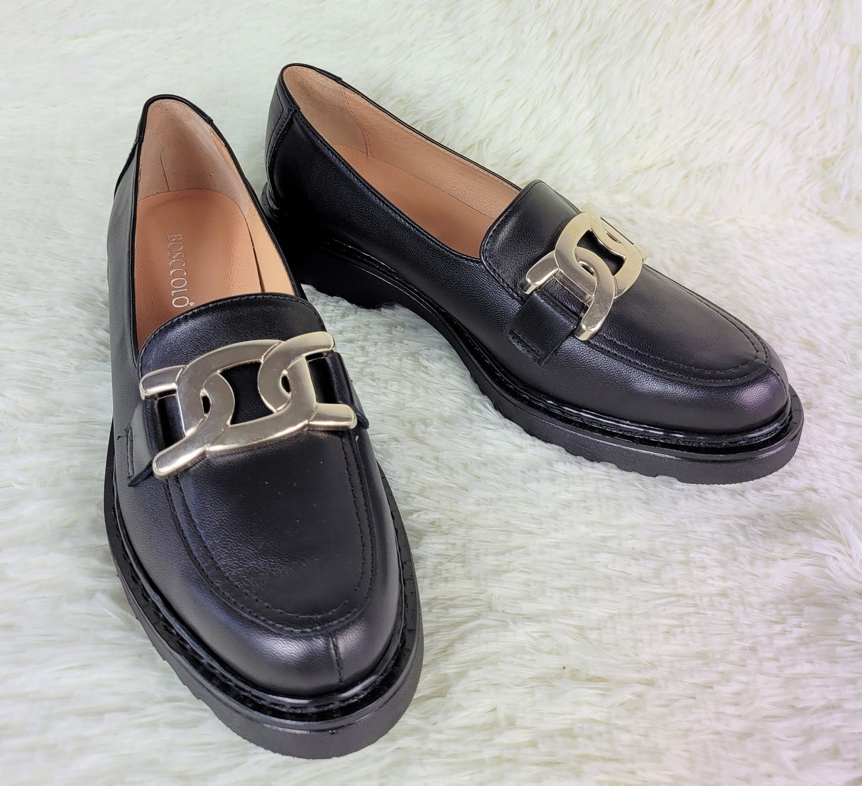 Bosccolo Womens Moccasin - Black
