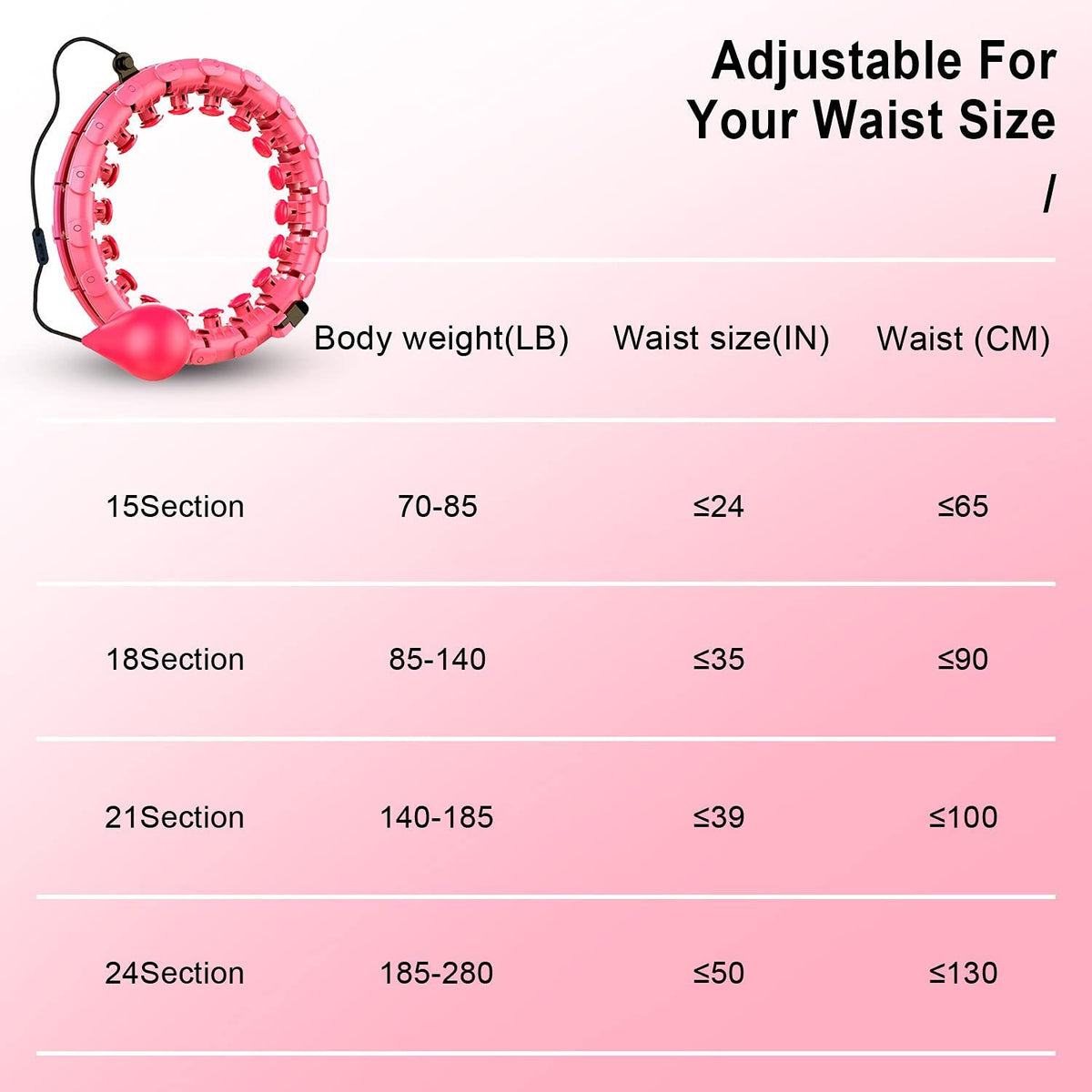 TODO Smart Hula Loop Hula Hoop Waist Slim Exercise Abdominal Massager Body Fitness