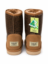 Australian Leather Ugg Classic Short Leopard Full Print - Brown - AU10