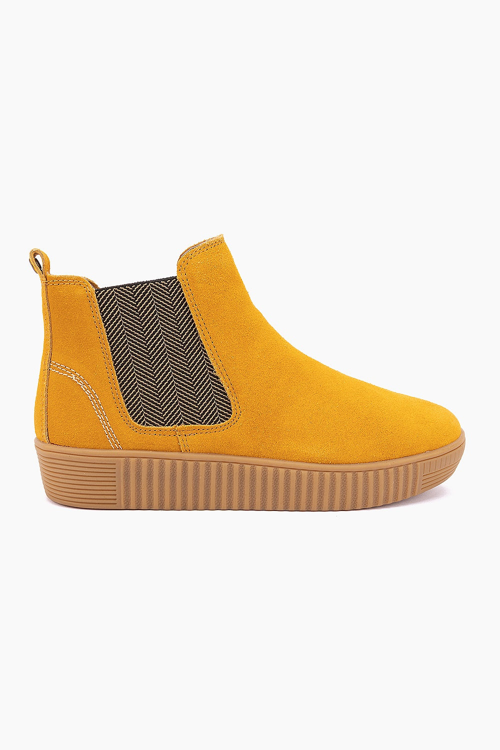 Silver Lining Vanity Mustard Suede