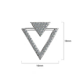 Bullion Gold Inverted Pyramid Stud Earrings White Gold