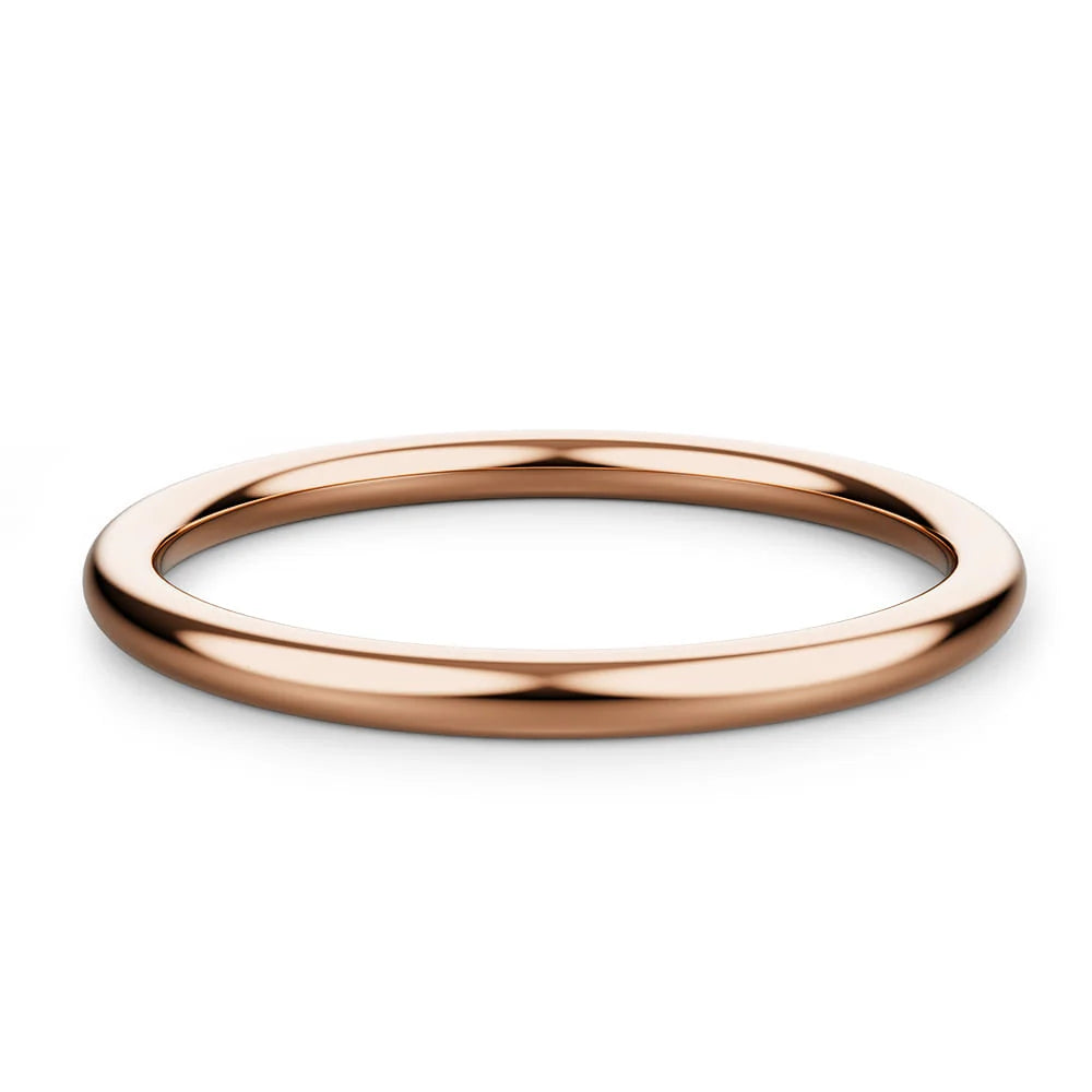Bullion Gold Rheda Classic Tubular Ring in Rose Gold