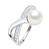 Ring Freshwater Pearl & Cubic Zirconia White