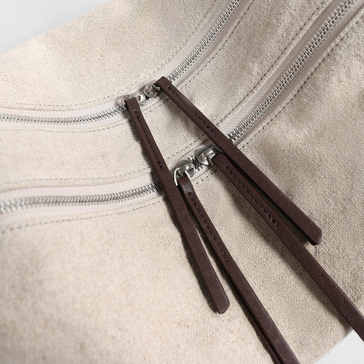 Linen Pillow Shoulder Bag - Taupe