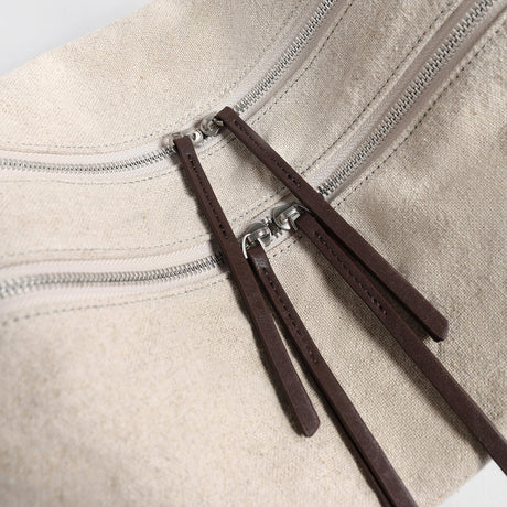 Linen Pillow Shoulder Bag - Taupe