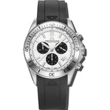 Christophe Duchamp Stratos - White Dial & 316L Stainless Steel & FKM Rubber Strap