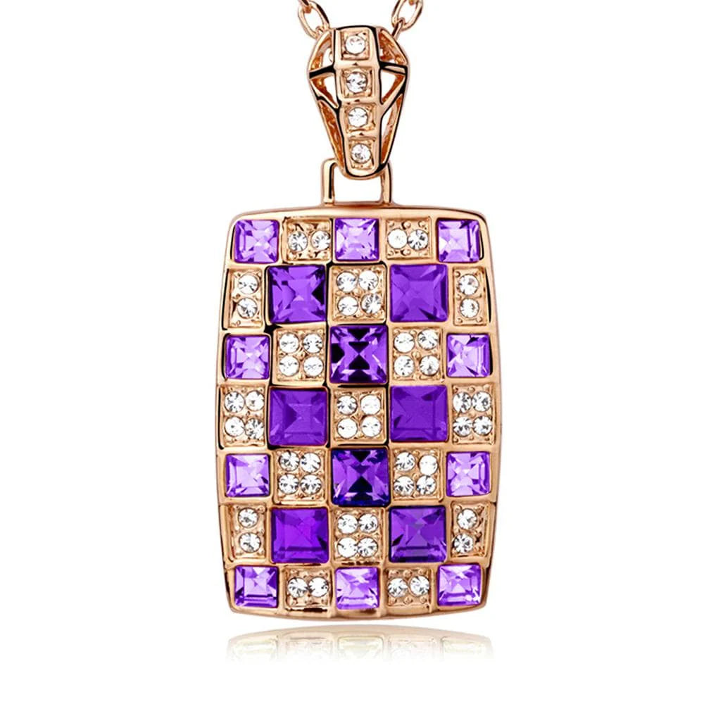Krystal Couture Rainbow Queen Necklace Spring Embellished with SWAROVSKI Crystals