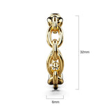 Bullion Gold Lustrous Coil Huggie Earrings