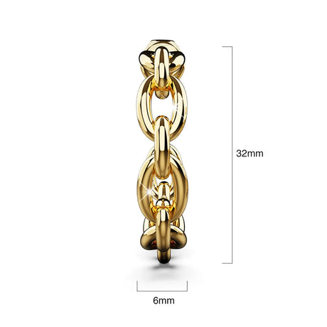 Bullion Gold Lustrous Coil Huggie Earrings
