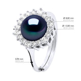 Ring Jewelry - "Black Tahitian Style" - Longueur 42 cm
