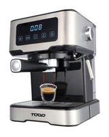 TODO Espresso Coffee Machine Maker Automatic Touch Control LED Display 15 Bar Pump 1.5L
