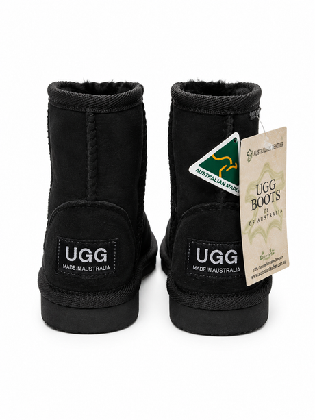 Australian Leather Ugg Kids Classic Short - Black - AU8