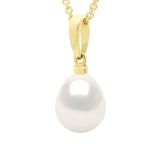 Manufacture Royale Pendant Drop Freshwater Pearl White Yellow Gold 8-9mm