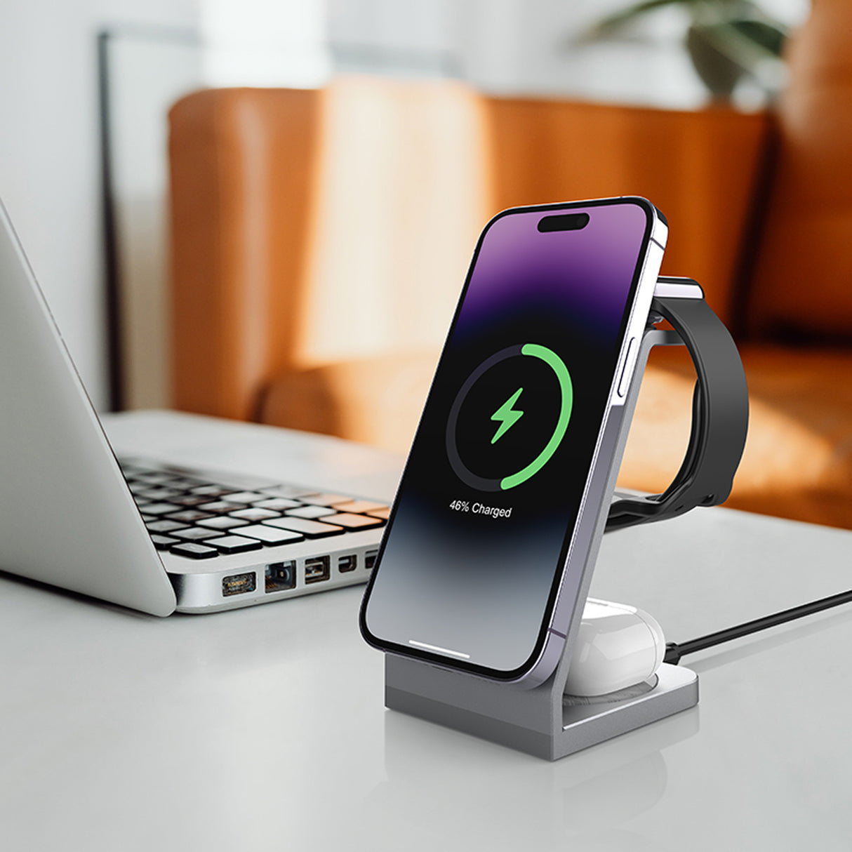 TODO 3 in 1 Wireless Phone Charger 18W Fast Charge Earphone Watch Magnetic Charge