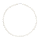 Necklace Baroque Baroque Freshwater Pearl White Sterling Silver 8-9mm 42cm