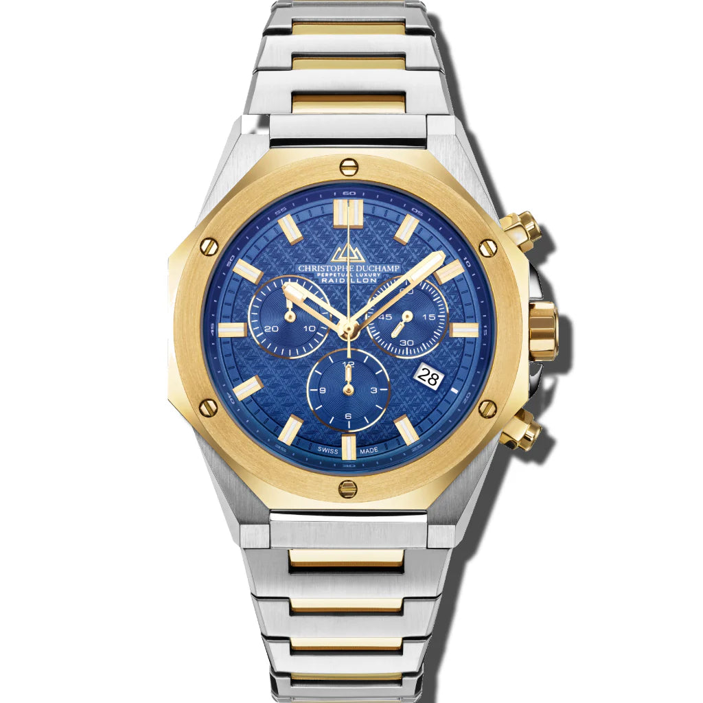 Christophe Duchamp Raidillon Chrono - Blue Dial & 316L Stainless Steel Strap