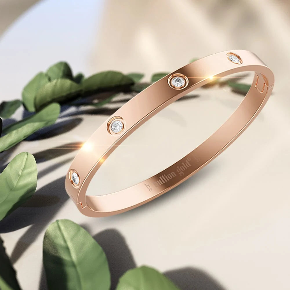 Boxed Cecelia 3 Pc Tri-Tone Bangle Set