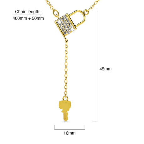 Krystal Couture The Lock with Crystal Necklace Embellished with SWAROVSKI Crystals