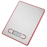5Kg Stainless Steel Electronic Kitchen Scale 1G Graduation Backlit Lcd 5000G - Red
