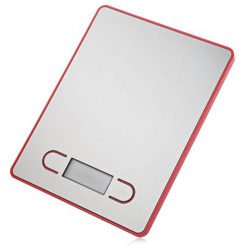 5Kg Stainless Steel Electronic Kitchen Scale 1G Graduation Backlit Lcd 5000G - Red