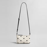 Polka Dot Leather Baguette Bag - Ivory