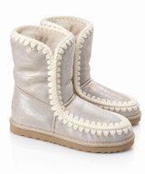 Australian Leather Ugg Short Trim Eskimo - Silver - AU9
