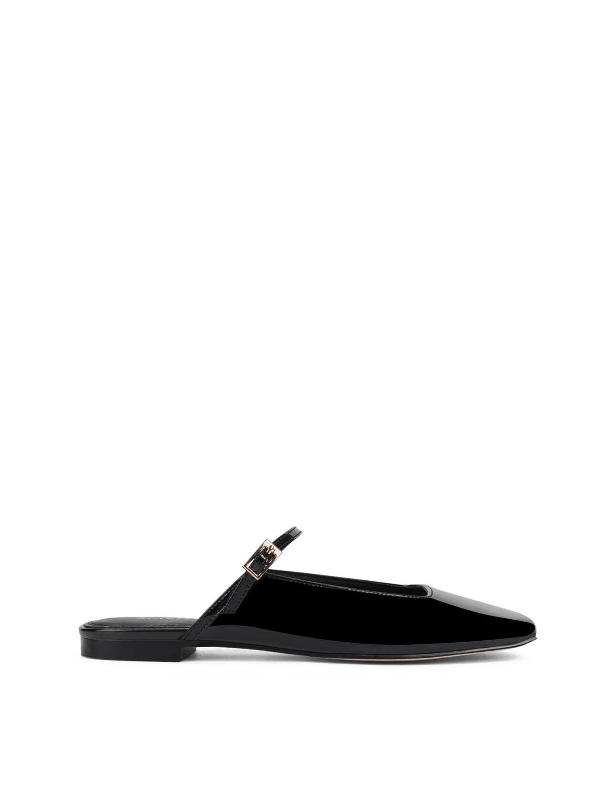 Siren Mary Jane Mules - Black Patent Leather