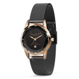 Krystal Couture Krystalline Sleek Gold on Black Watch Embellished with SWAROVSKI® Crystals