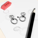 Krystal Couture Orbit of Radiance Earrings Embellished with SWAROVSKI Crystal in White Gold