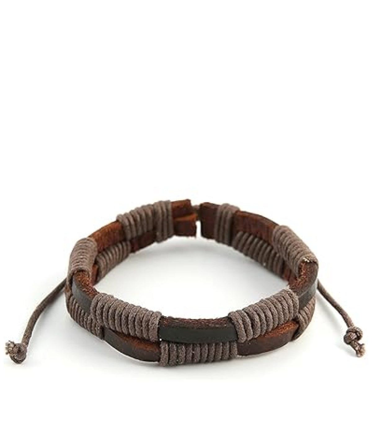 Stephen Oliver Brown Leather Adjustable Bracelet