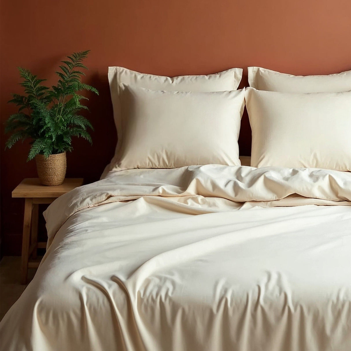 Royal Comfort Blended Bamboo Sheet Set Dark Ivory