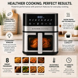 Kitchen Couture 5.5L Clear View Digital Stainless Steel Air Fryer