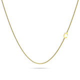 Bullion Gold Bold Alphabet Letter Initial Charm Necklace in Gold Tone