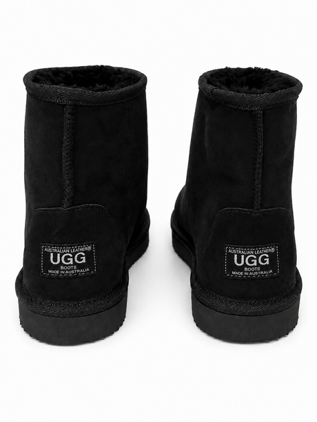 Australian Leather Ugg Ultra Mini Twin Face - Black - AU11-12