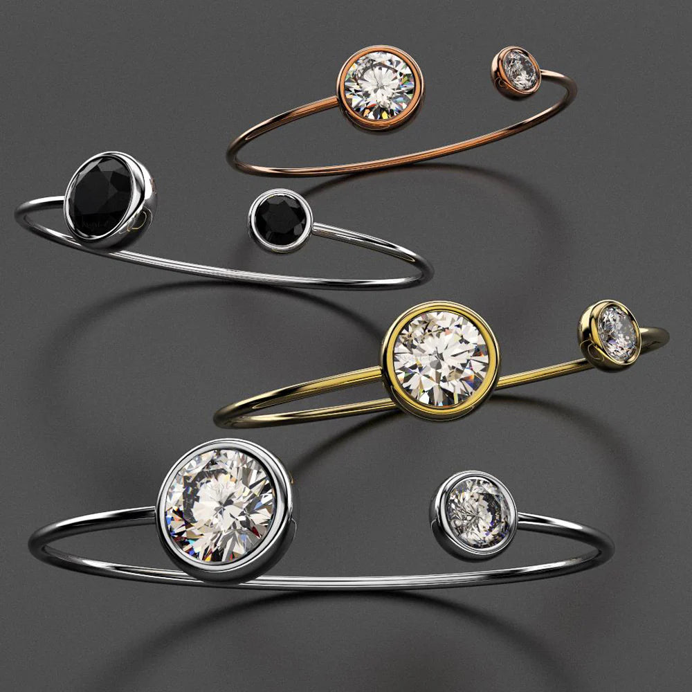 Krystal Couture Loisa Bangle Embellished with Swarovski Crystals