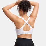 Plus Size High Support Full Coverage Padded Wireless Bra - White