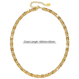 Bullion Gold Bianca Fancy Clip Link Chain Gold Choker Necklace