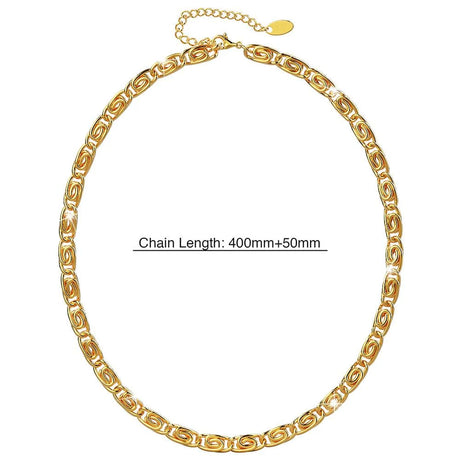 Bullion Gold Bianca Fancy Clip Link Chain Gold Choker Necklace