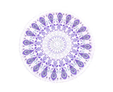 TODO Luxury Thick Microfiber Round Beach Towel Throw Rug Ttowel Purple Peacock