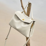 Nalandu Cloud Leather Satchel Bag - Ivory