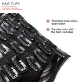 2Pcs Two Tone Ombre High Grade Brown Curly Hair 7Piece 16Clips 24" Hair Extension 2X