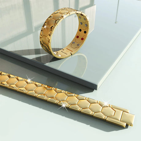 Bullion Gold Watch Band Chunky Stack Gold Layered Bracelet
