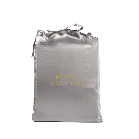 Royal Comfort 3pc Satin Sheet Set - Charcoal - King