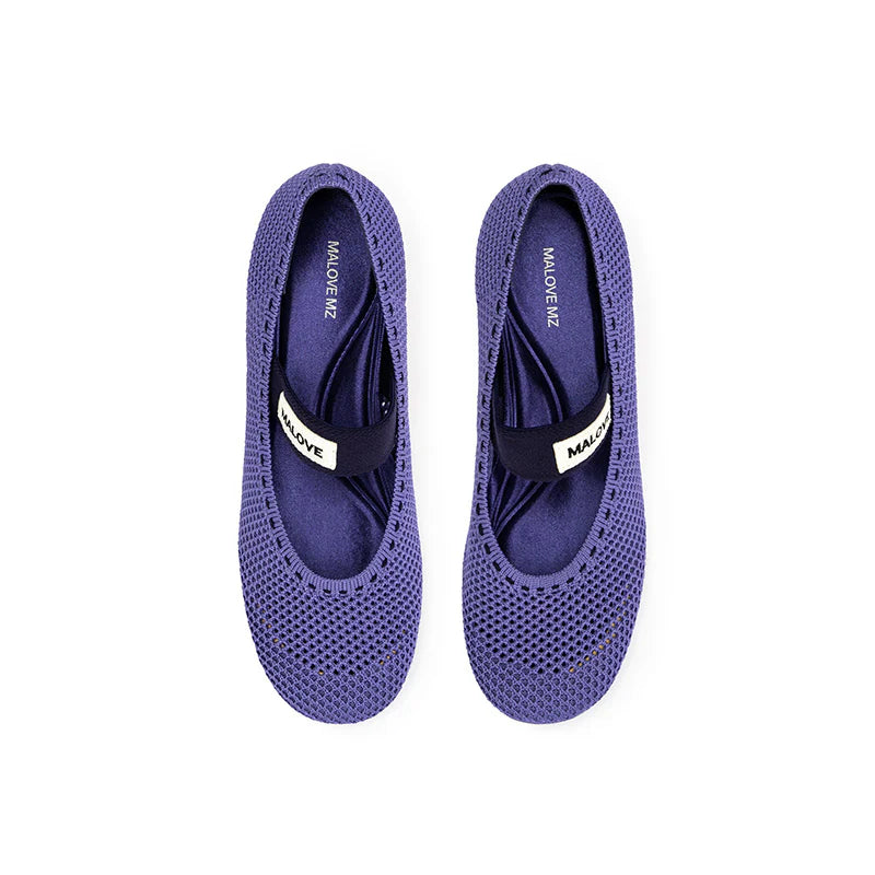 Fishnet Mary Jane Pumps - Purple