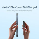 Baseus Magnetic Mini Air Wireless Fast Charge Power Bank 6000mAh 20W - White