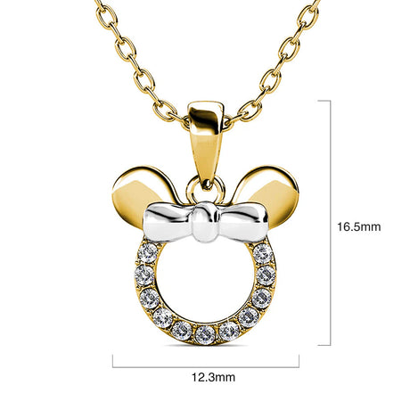 Krystal Couture Minnie Mouse Necklace Embellished with SWAROVSKI Crystals