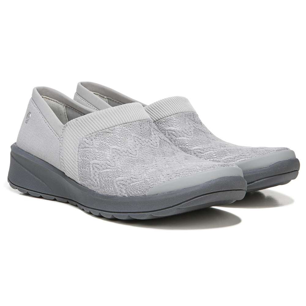 Bzees Gia Slip-On Casual Sneaker - Grey Knit