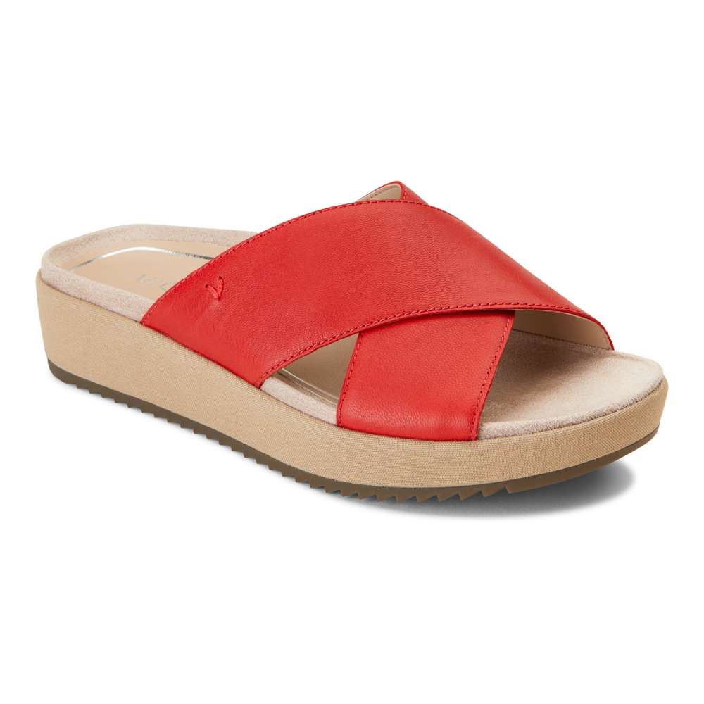 Vionic Hayden Platform Slide - Cherry