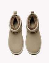 Julia Cow Suede Boots in Light Brown