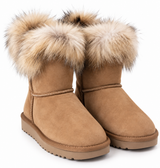 Australian Leather Ugg Fur Short Uggs - Chestnut - AU4